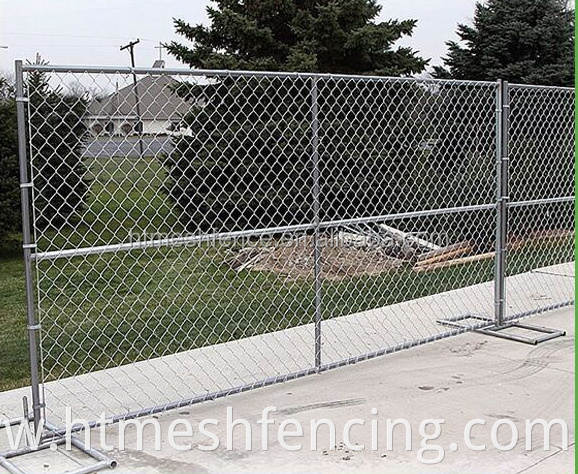 Wholesale galvanized construction 2100*2400 mm temporary chain link fence